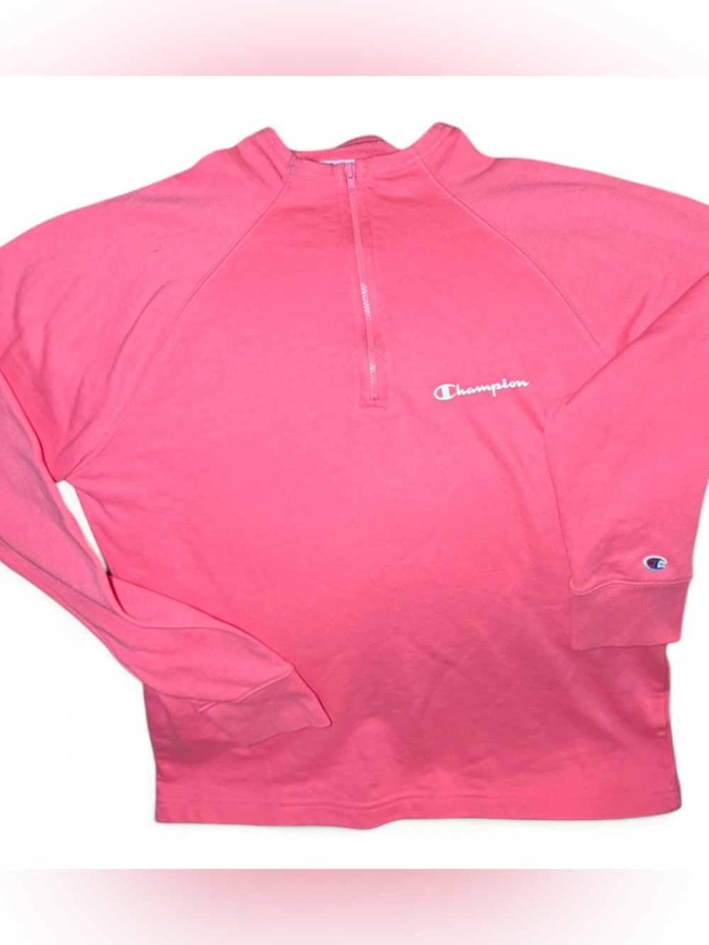 NWOT Champion Women’s Size Large Hot Pink Half-Zip Pullover
